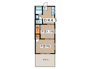 ボンセジュ－ルⅠの物件間取画像